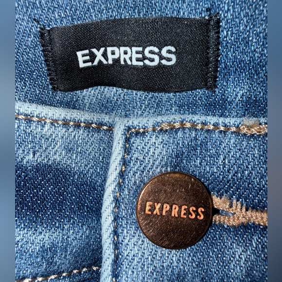 Express Women's Mid Rise Medium Wash Skyscraper Jeans size 2R - Picture 7 of 9
